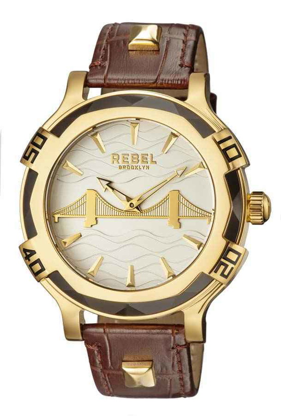 Photo: Rebel Brooklyn Bridge Silver Dial Mens Watch RB102-9011