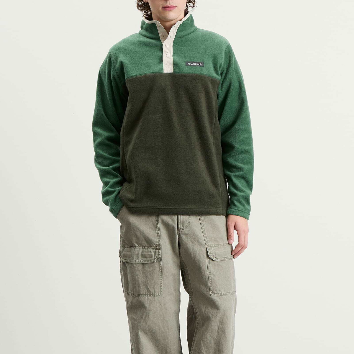Columbia Men's Steens Mountain™ Half Snap II Fleece in Greenscape/Rain Forest