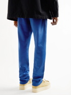 Isabel Marant - Inays Logo-Embroidered Pintucked Jersey Sweatpants - Blue