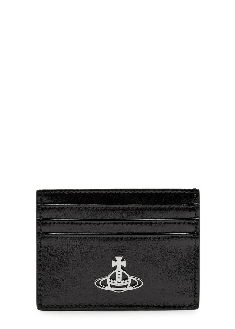 Vivienne Westwood Blue Croc-Embossed Orb Card Holder