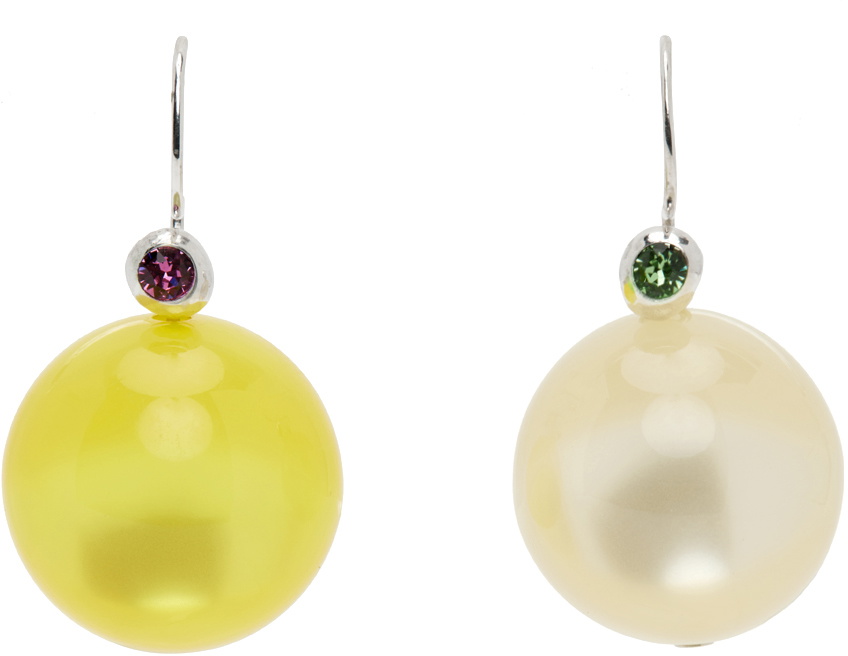 Mondo Mondo Yellow & White Cha Cha Earrings