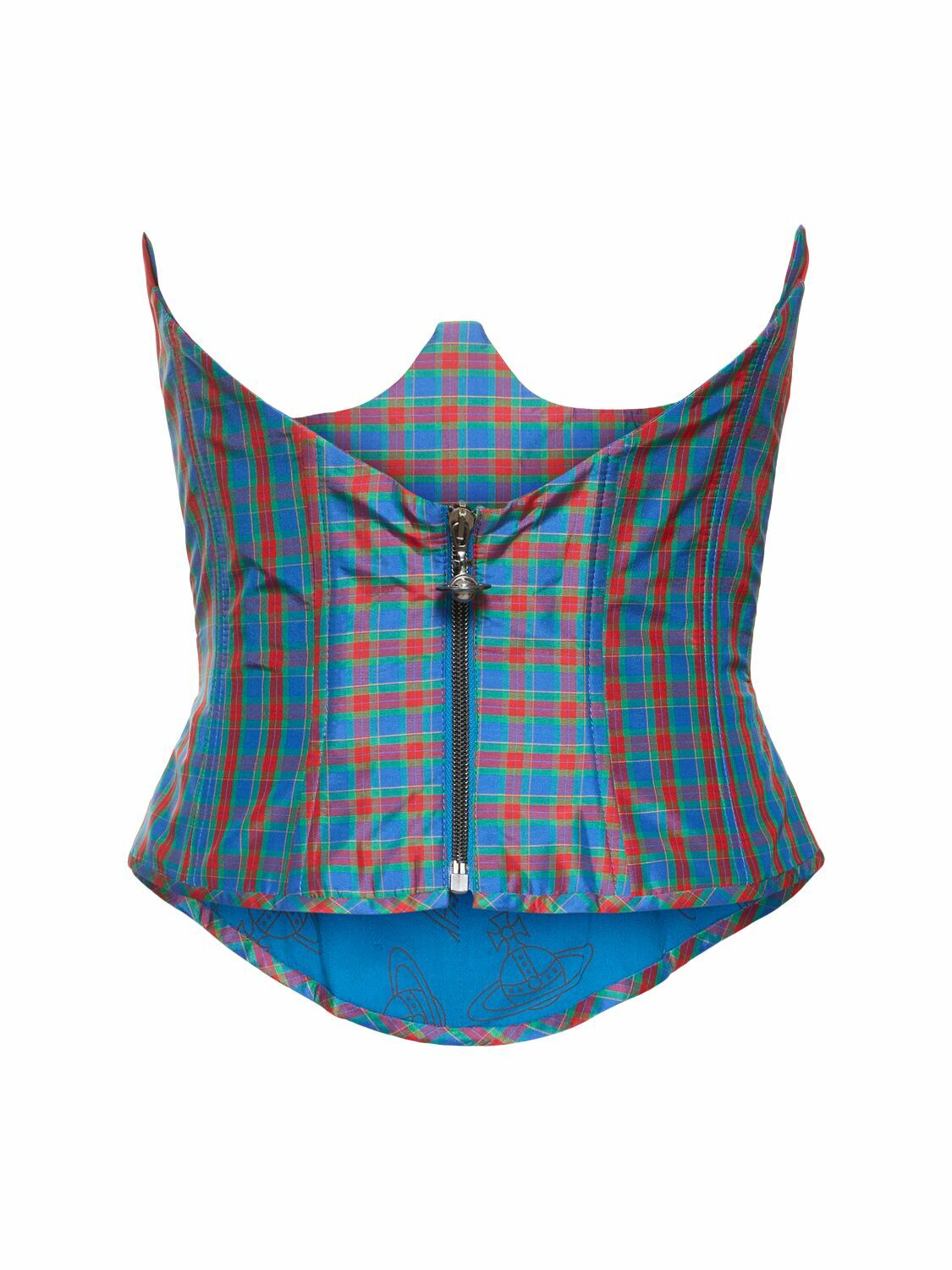 VIVIENNE WESTWOOD - Bella Checked Taffeta Strapless Corset