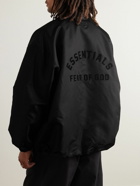 FEAR OF GOD ESSENTIALS - Logo-Appliquéd Shell Coach Jacket - Black