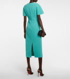 Emilia Wickstead Blaine cape cloqué midi dress