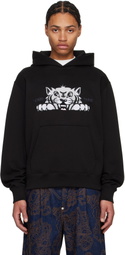 Kenzo Black Kenzo Paris Happy Tiger Embroidered Hoodie