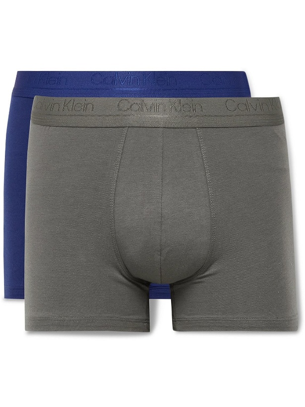 Photo: Calvin Klein Underwear - Two-Pack Stretch Cotton and Modal-Blend Boxer Briefs - Multi
