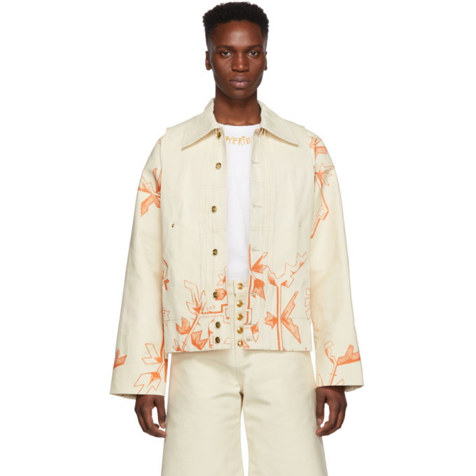 Photo: Linder Off-White Denim Print Otto Jacket