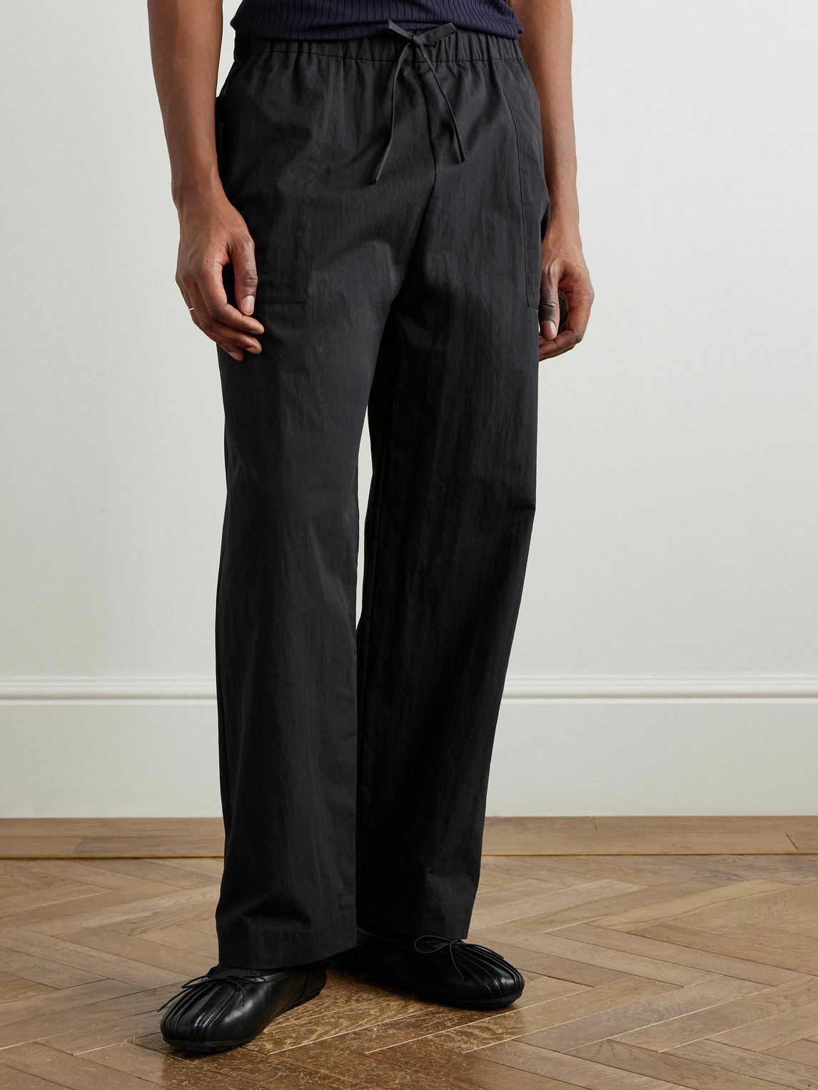 Simone Rocha - Straight-Leg Bow-Detailed Cotton-Blend Cargo Trousers - Gray