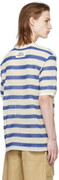 AFTER PRAY Blue & White Striped T-Shirt