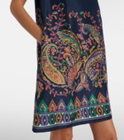 Etro Paisley silk habotai minidress