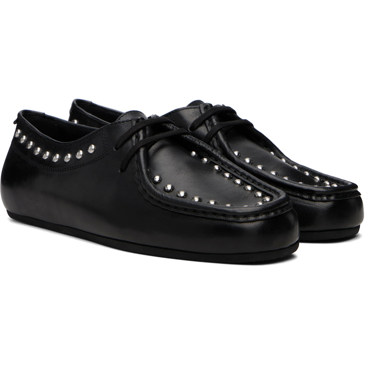 Jil Sander Black Hood Lace-Up Derbys