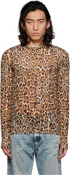 Just Cavalli Brown Leopard Long Sleeve T-Shirt