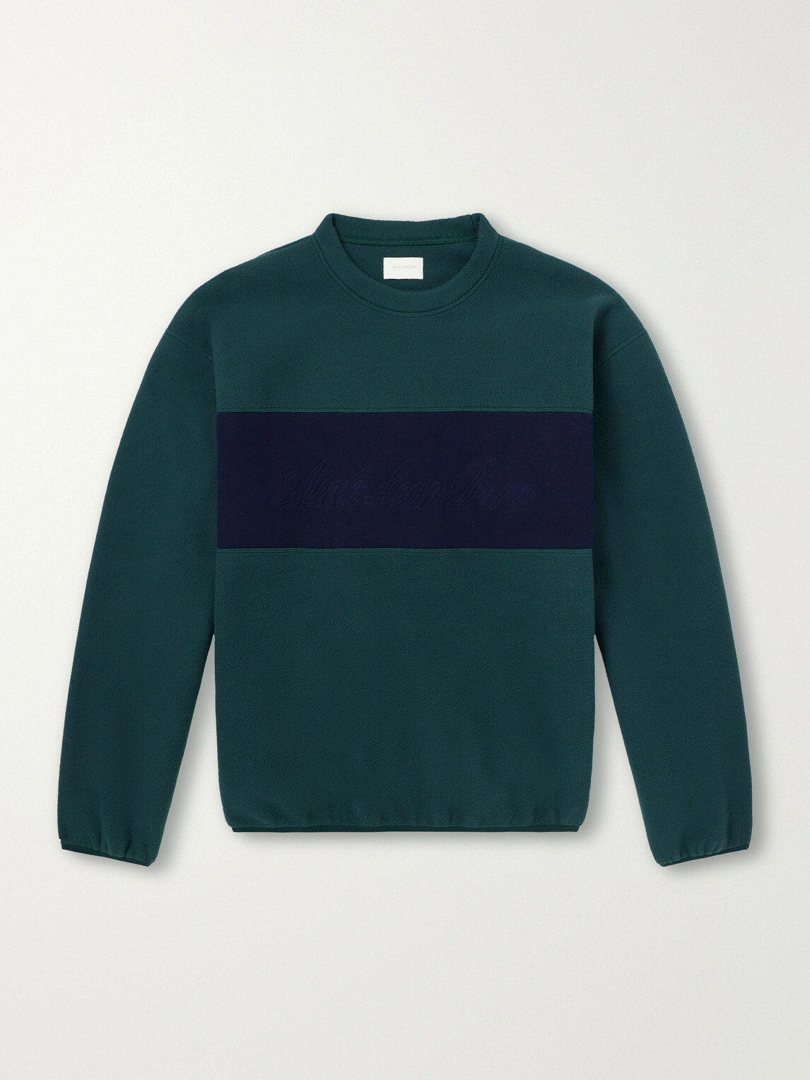 Aimé Leon Dore - Logo-Embroidered Two-Tone Fleece Sweatshirt - Green