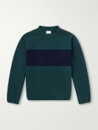 Aimé Leon Dore - Logo-Embroidered Two-Tone Fleece Sweatshirt - Green