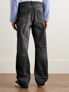 John Elliott - Wyatt Straight-Leg Distressed Paint-Splattered Jeans - Black
