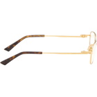 Bottega Veneta Gold Rectangular Ribbon Glasses