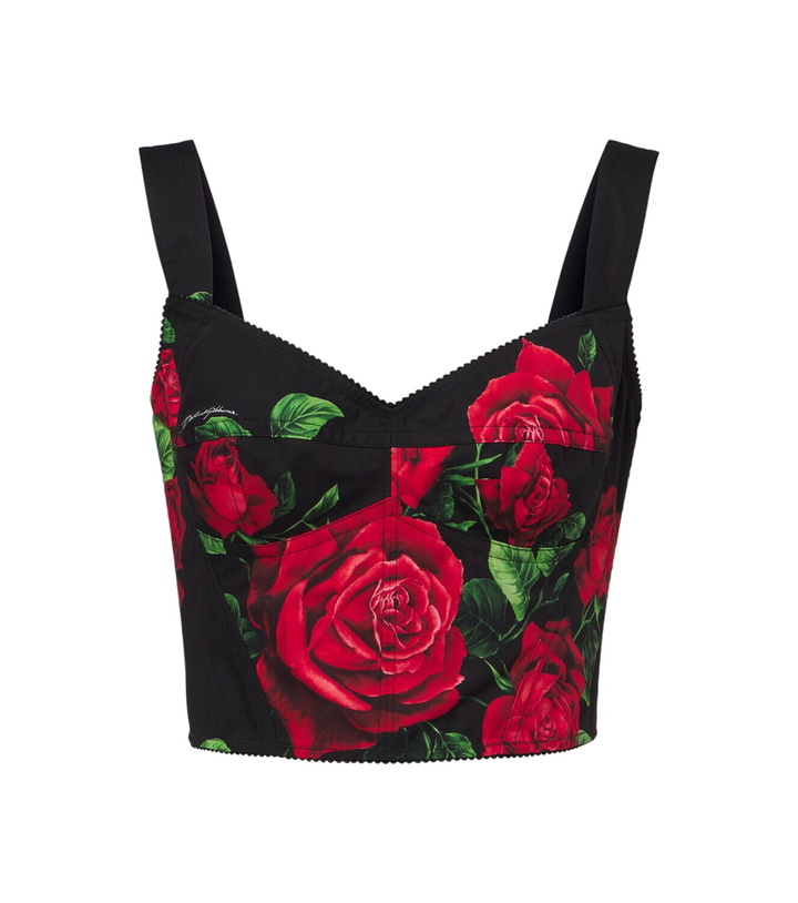 Photo: Dolce&Gabbana Floral cotton-blend bustier
