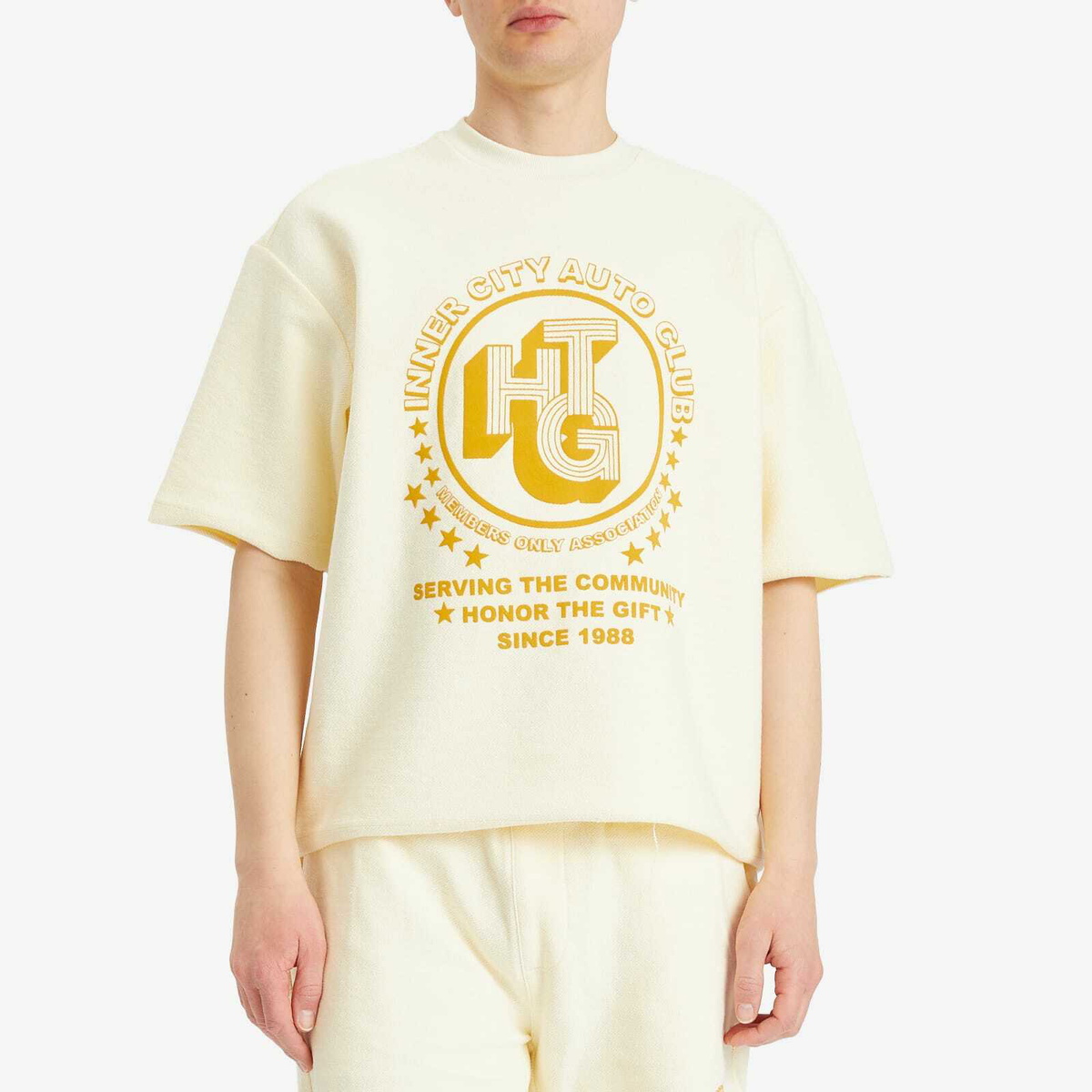 Honor the Gift Men's Association Herringbone Crewneck T-Shirt in White