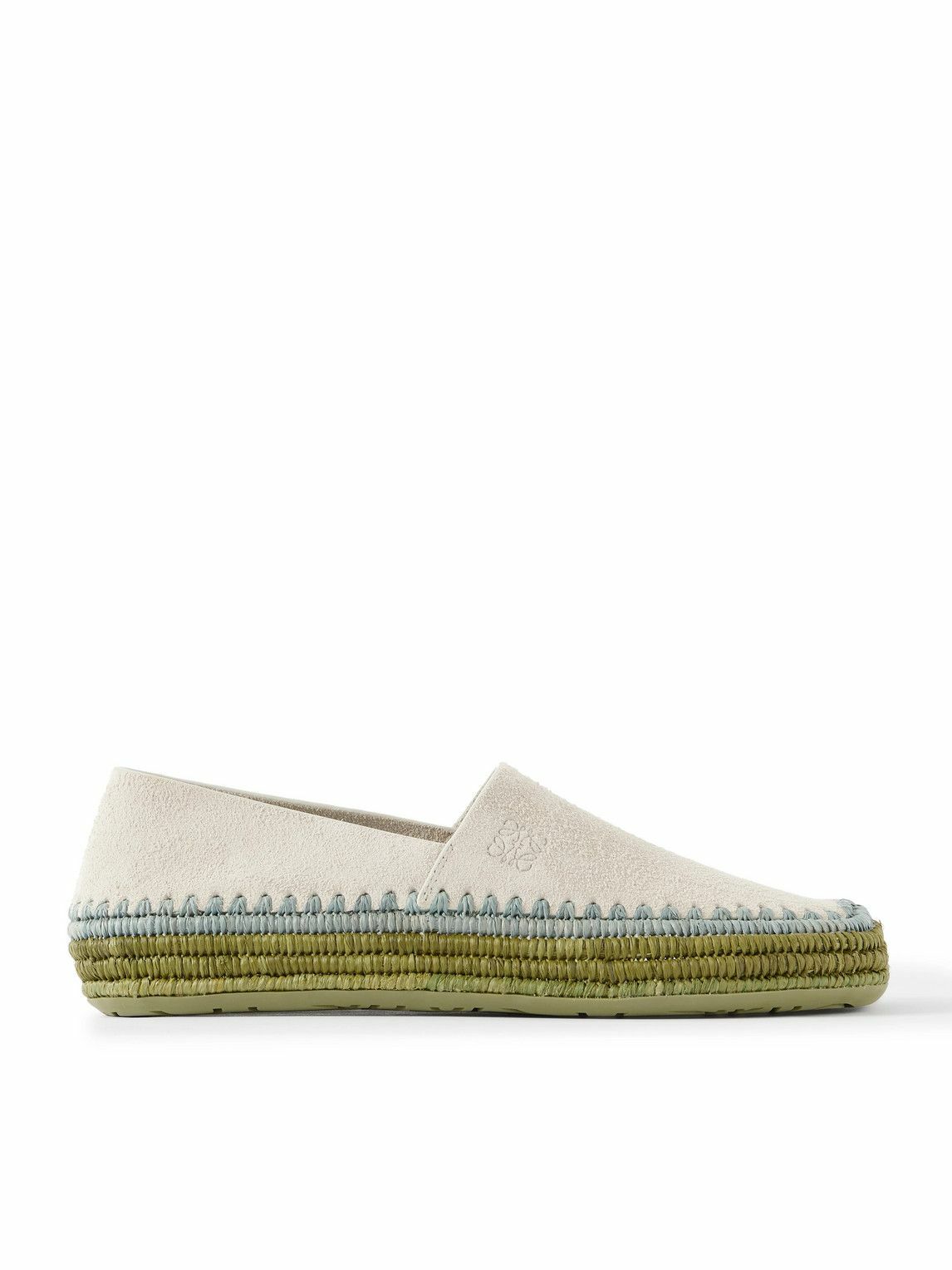 LOEWE - Paula's Ibiza Suede Espadrilles - Gray