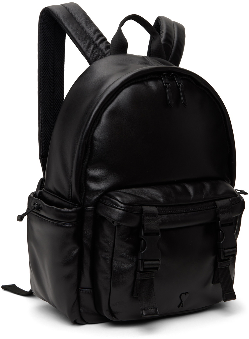 バックパック・リュック Ami De Coeur Backpack - AMI Paris - Synthetic - Black AMI Paris Unisex ​Ami de Coeur Nylon Backpack | Saks Fifth