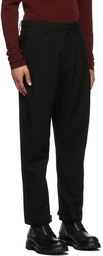 Julius Black Wool Crepe Trousers