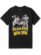 PARADISE - Bronx Vs Queens Printed Cotton-Jersey T-Shirt - Black
