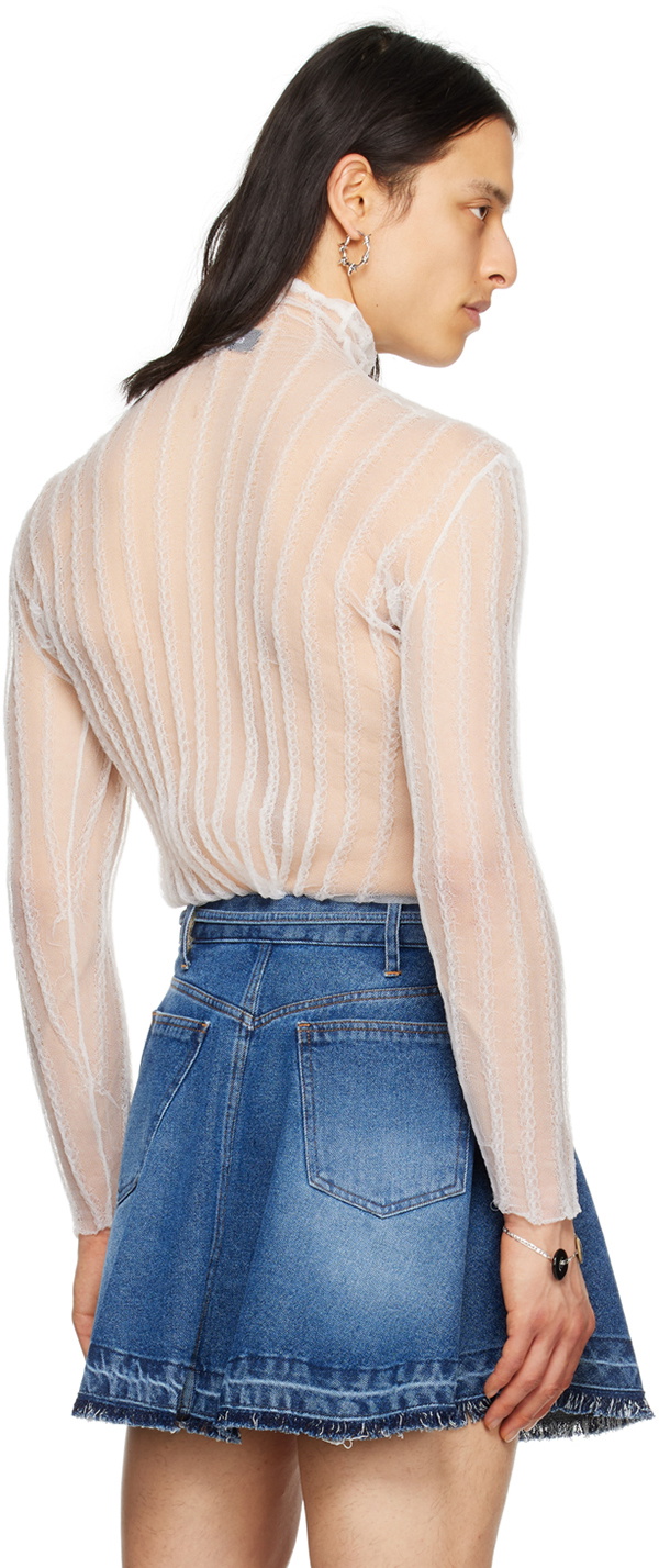 EGONlab White Transparent Turtleneck EGONlab