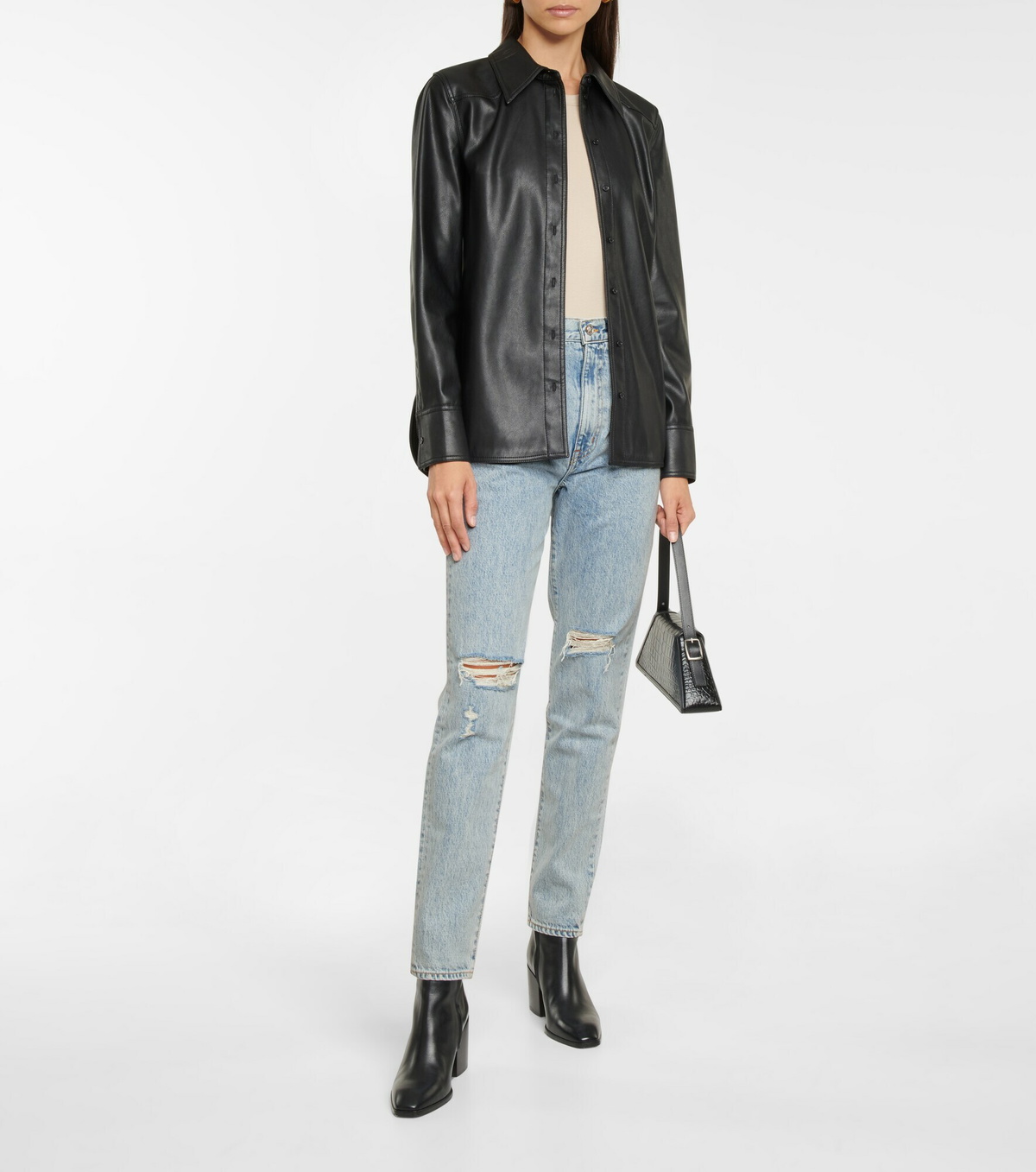 SLVRLAKE - Beatnik high-rise distressed jeans