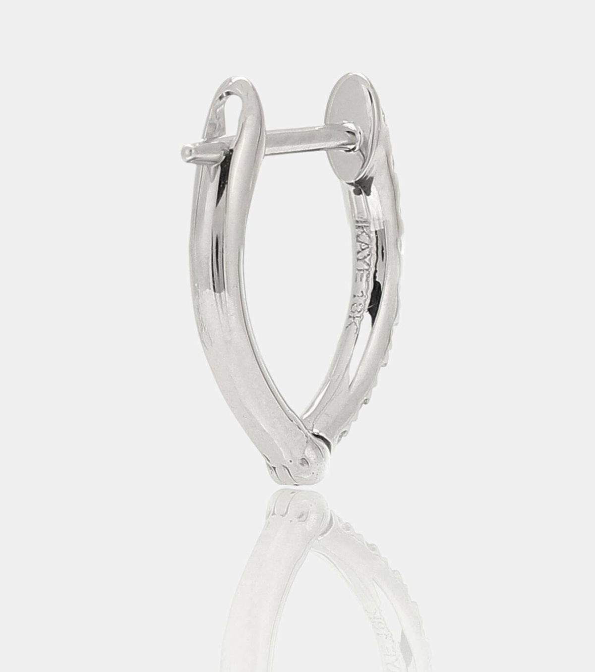 Melissa Kaye Cristina Small 18kt white gold earrings with diamonds