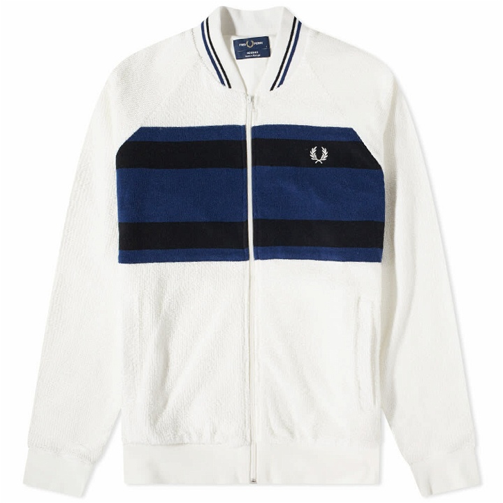 Photo: Fred Perry Men's Towelling Bomber Jacket in Snow White