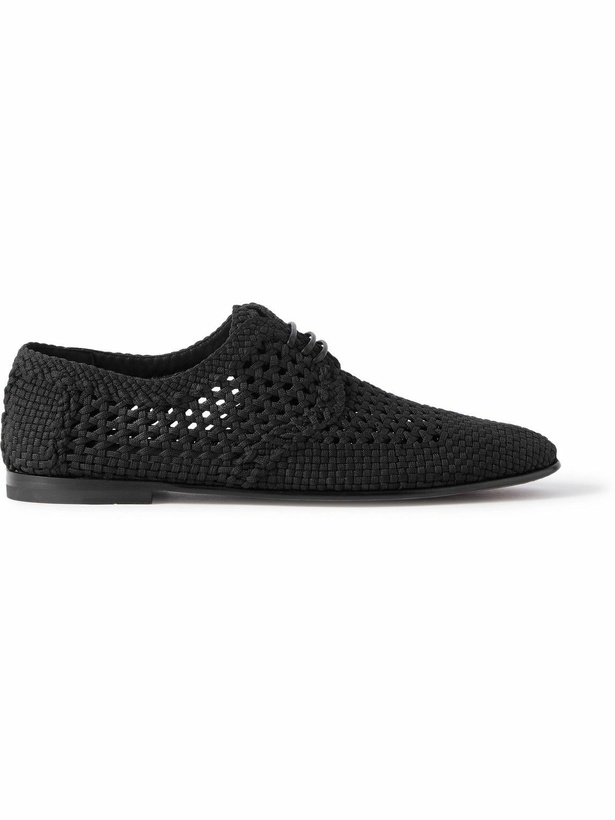 Photo: Dolce&Gabbana - Crocheted Derby Shoes - Black