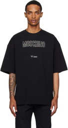 Moschino Black Organic Decorated T-Shirt