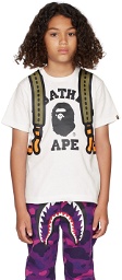 BAPE Kids White College Daypack T-Shirt