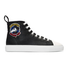 Moschino Black Mickey Rat High-Top Sneakers