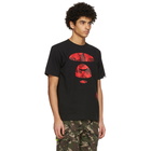 AAPE by A Bathing Ape Black and Red Camo Logo T-Shirt