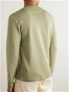 120% - Stretch-Linen and Cotton-Blend Sweatshirt - Green
