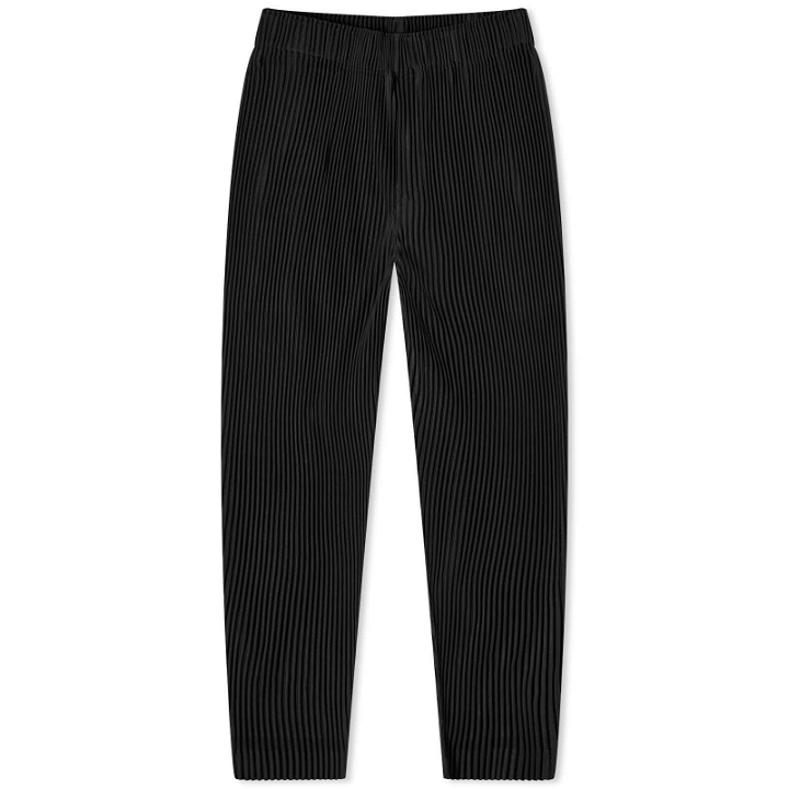 Photo: Homme Plissé Issey Miyake Men's Pleated Tapered Trousers in Black
