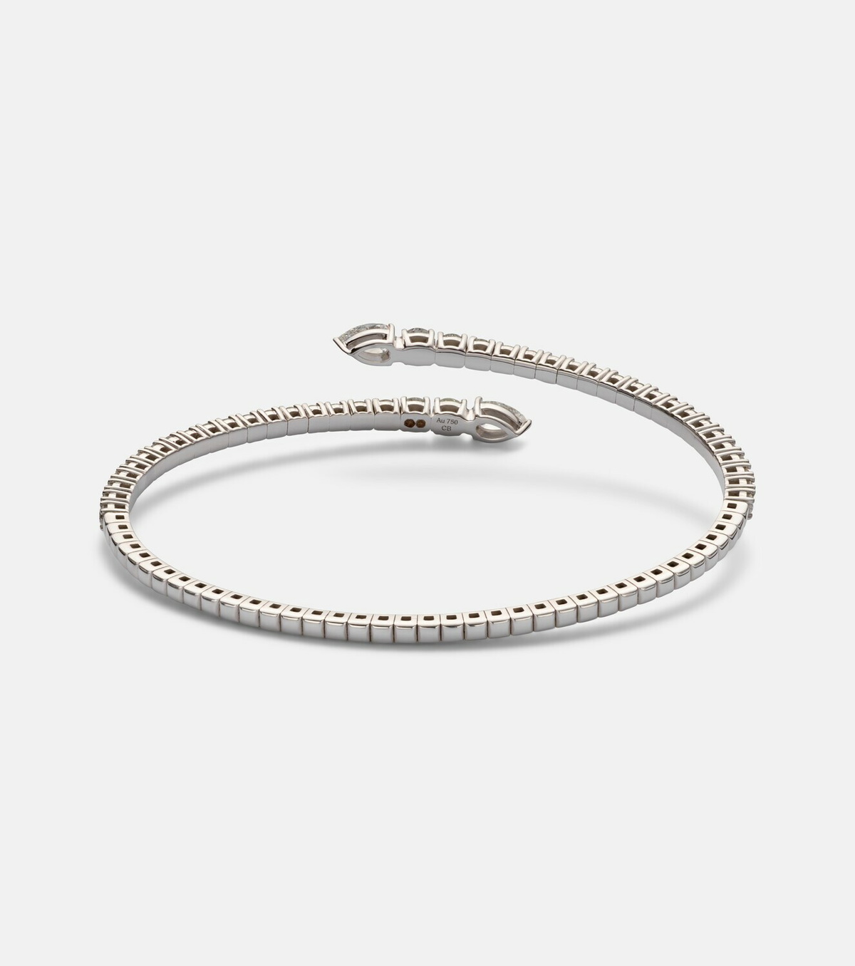 Bucherer Fine Jewellery Classics Twist 18kt white gold bangle with diamonds