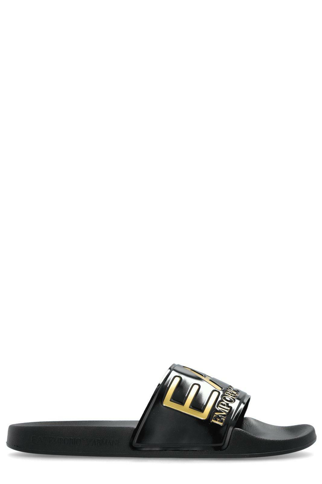 EA7 Logo Slide Sandals