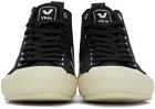 Veja Black & Off-White Canvas Nova High-Top Sneakers