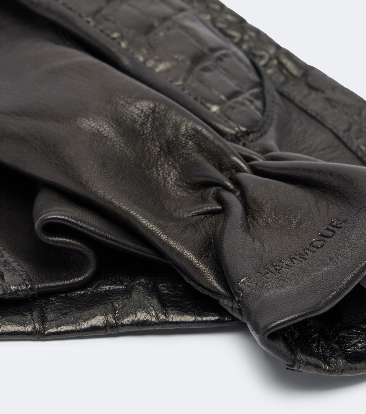 Nour Hammour Silk-lined leather gloves