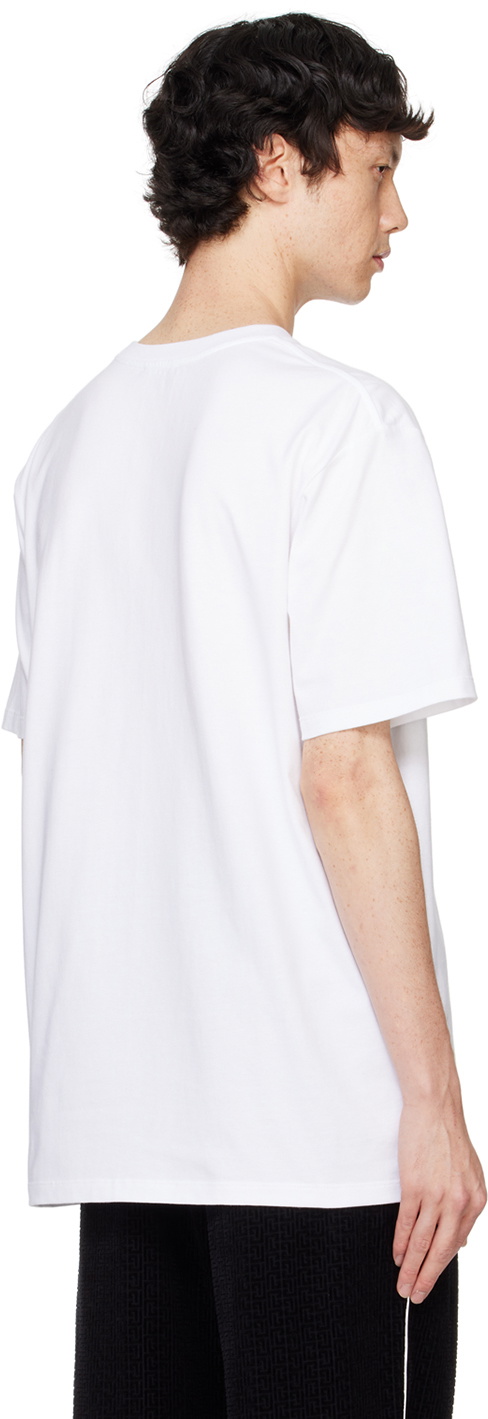 Balmain White Relaxed Kiss Print T-shirt Balmain