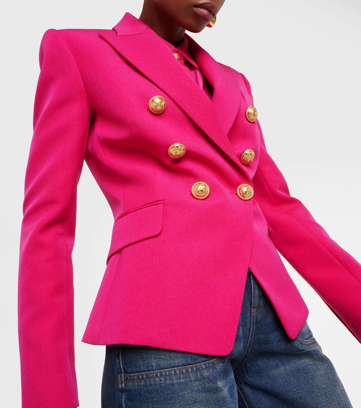Balmain Double-breasted virgin wool blazer Balmain