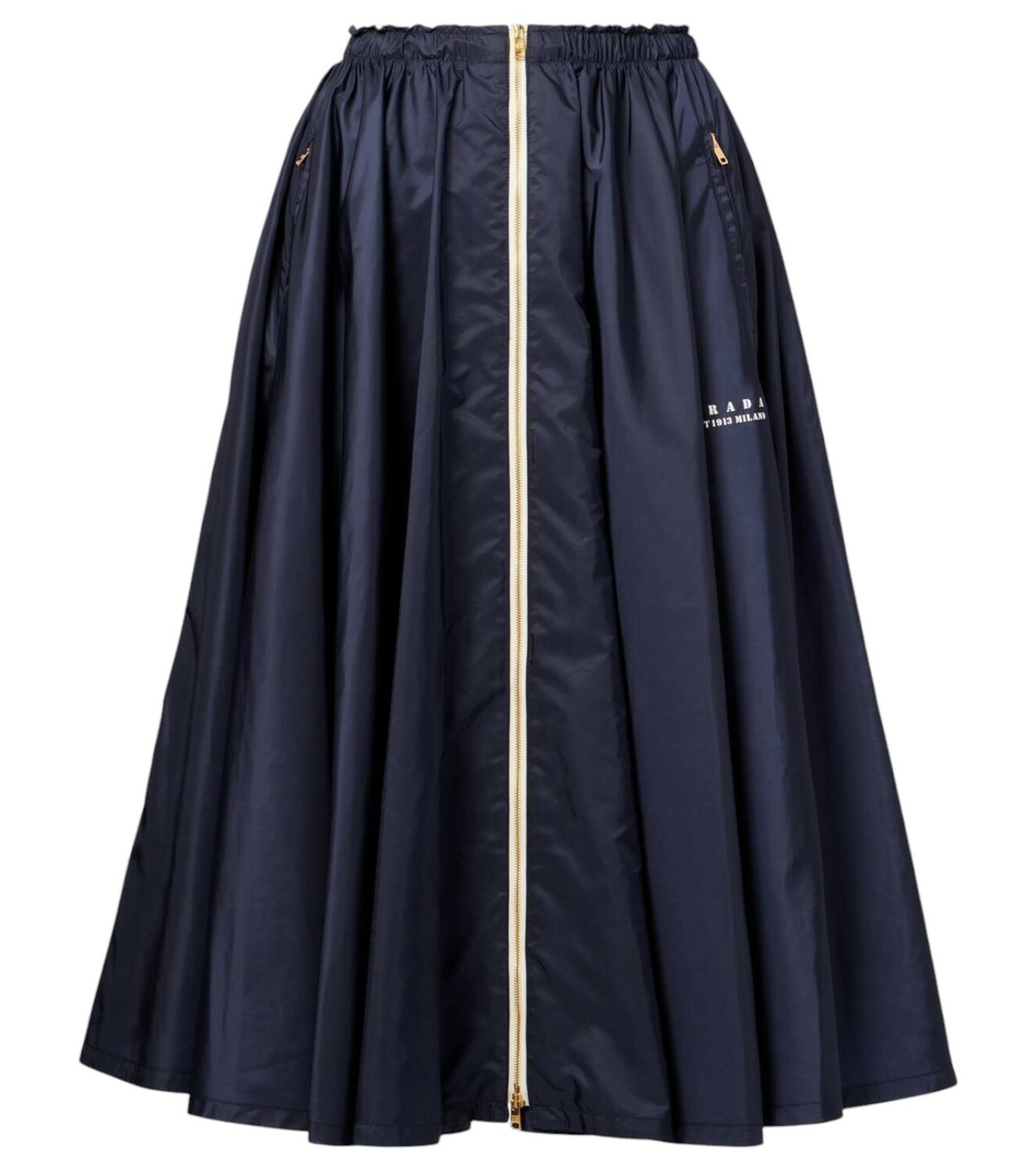 スカート PRADA Prada Virgin Wool Midi Skirt (P103ZESOOO 17N1 F0480) Prada Buckle-fastening pleated wool midi skirt available on