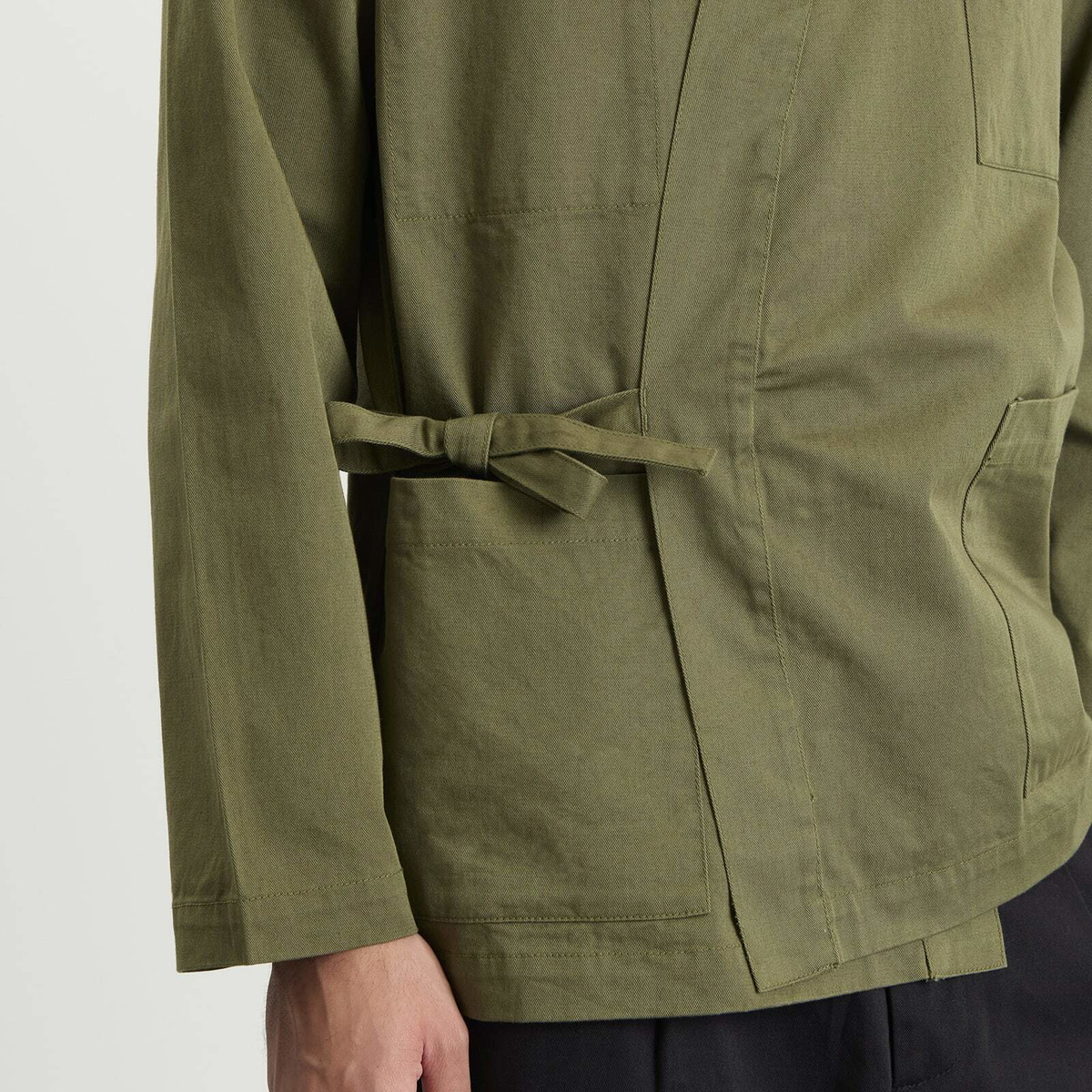 Universal Works Men's Twill Kyoto Work Jacket in Light Olive