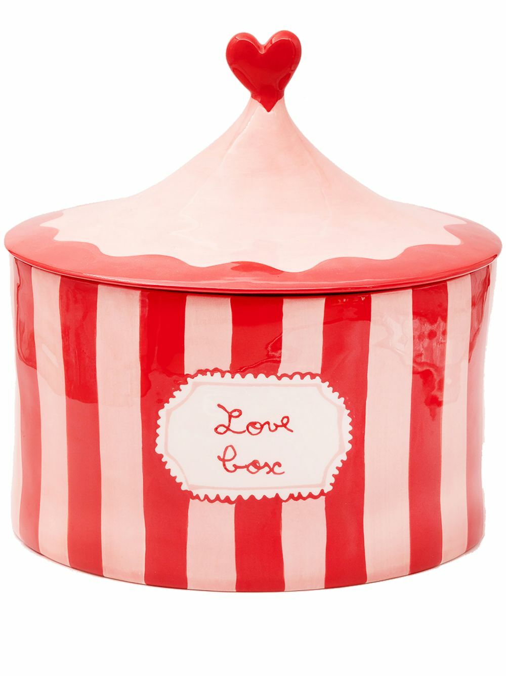 LAETITIA ROUGET Red Love Box Hand-Painted Jar