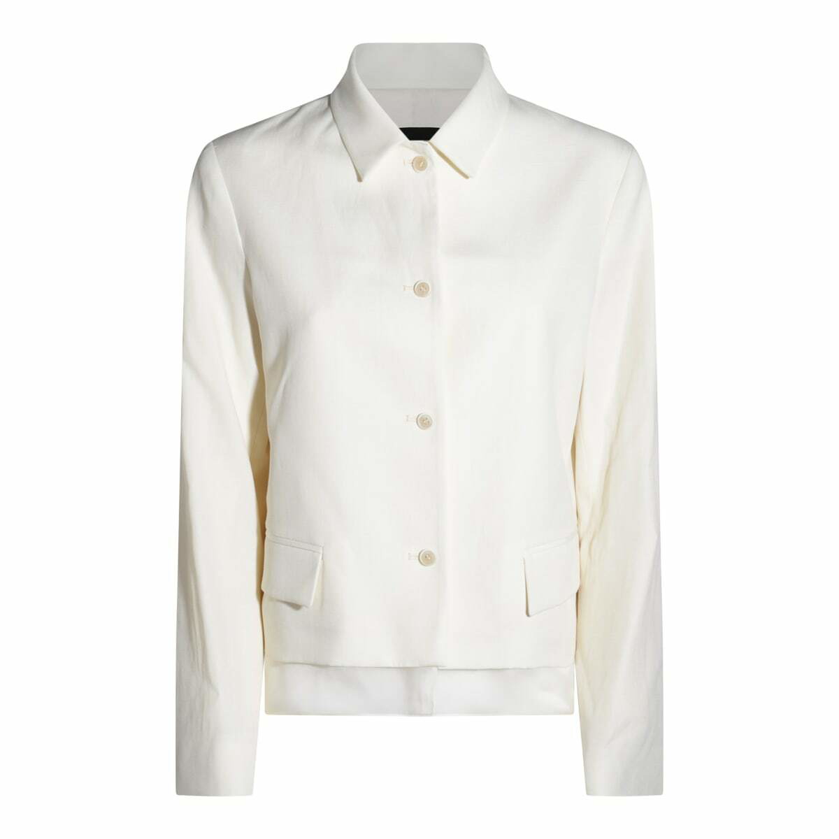 ジャケット FABIANA FILIPPI WHITE WOOL CASUAL JACKET Fabiana Filippi White Wool Casual Jacket Fabiana Filippi