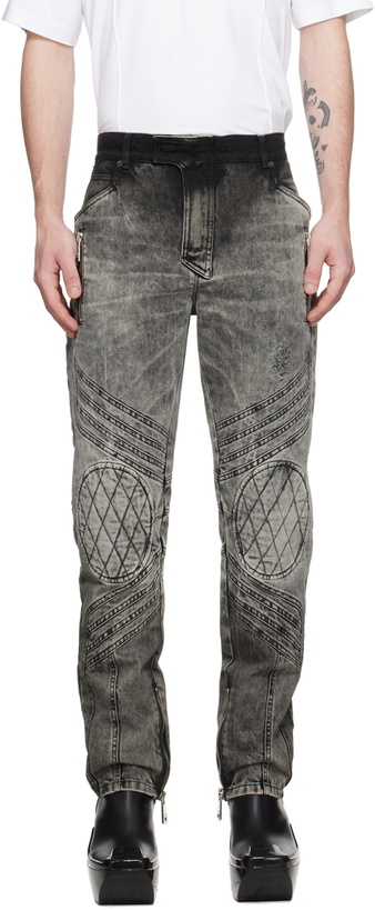 Photo: Balmain Gray Bleached Jeans