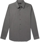 Theory - Irving Checked Cotton Shirt - Gray