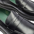 VINNY'S Men's Richee Lug Sole Penny Loafer in Black Crust Leather